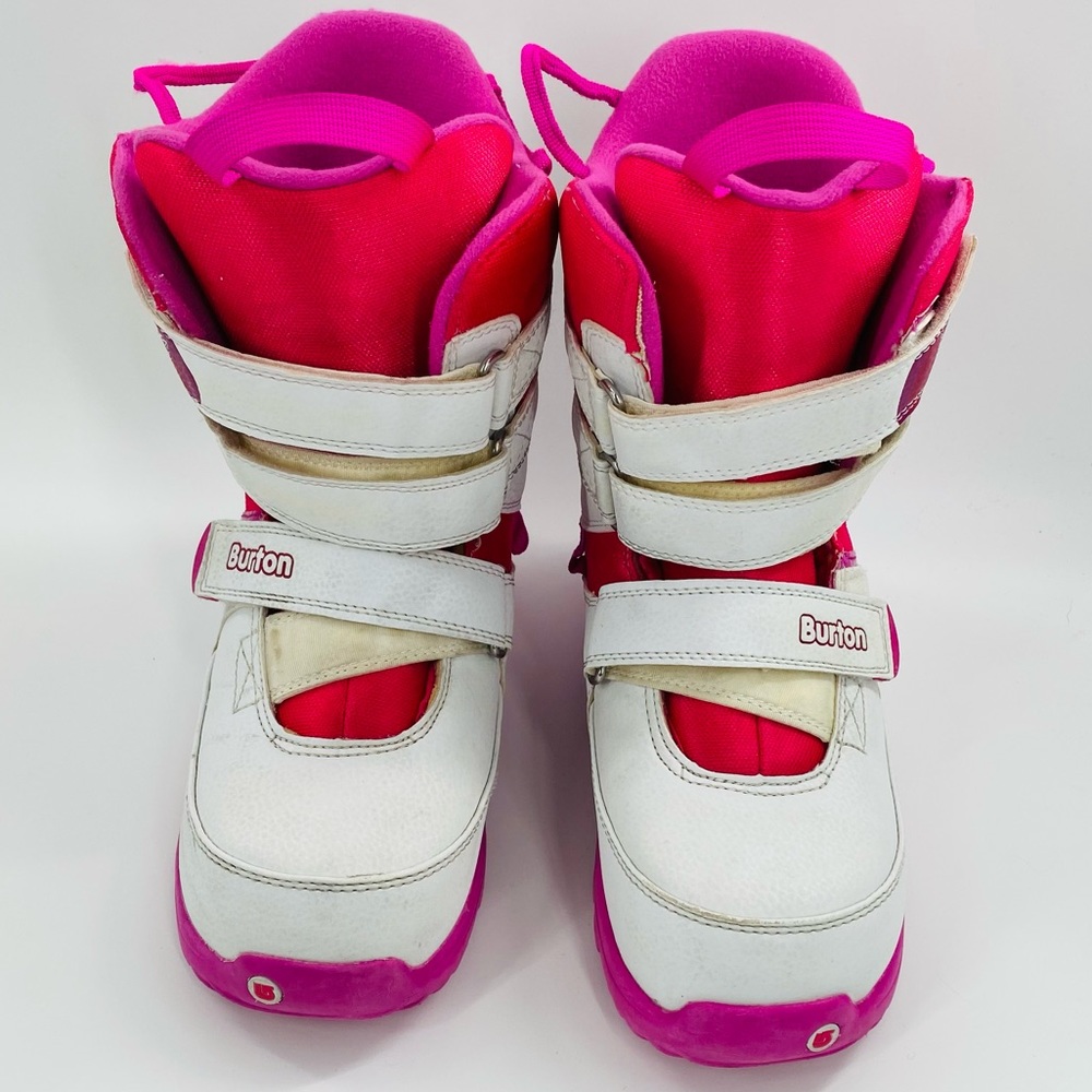 Burton Kid Child Youth Ski Snowboard Boots Grom Pink White Flower SIZE6